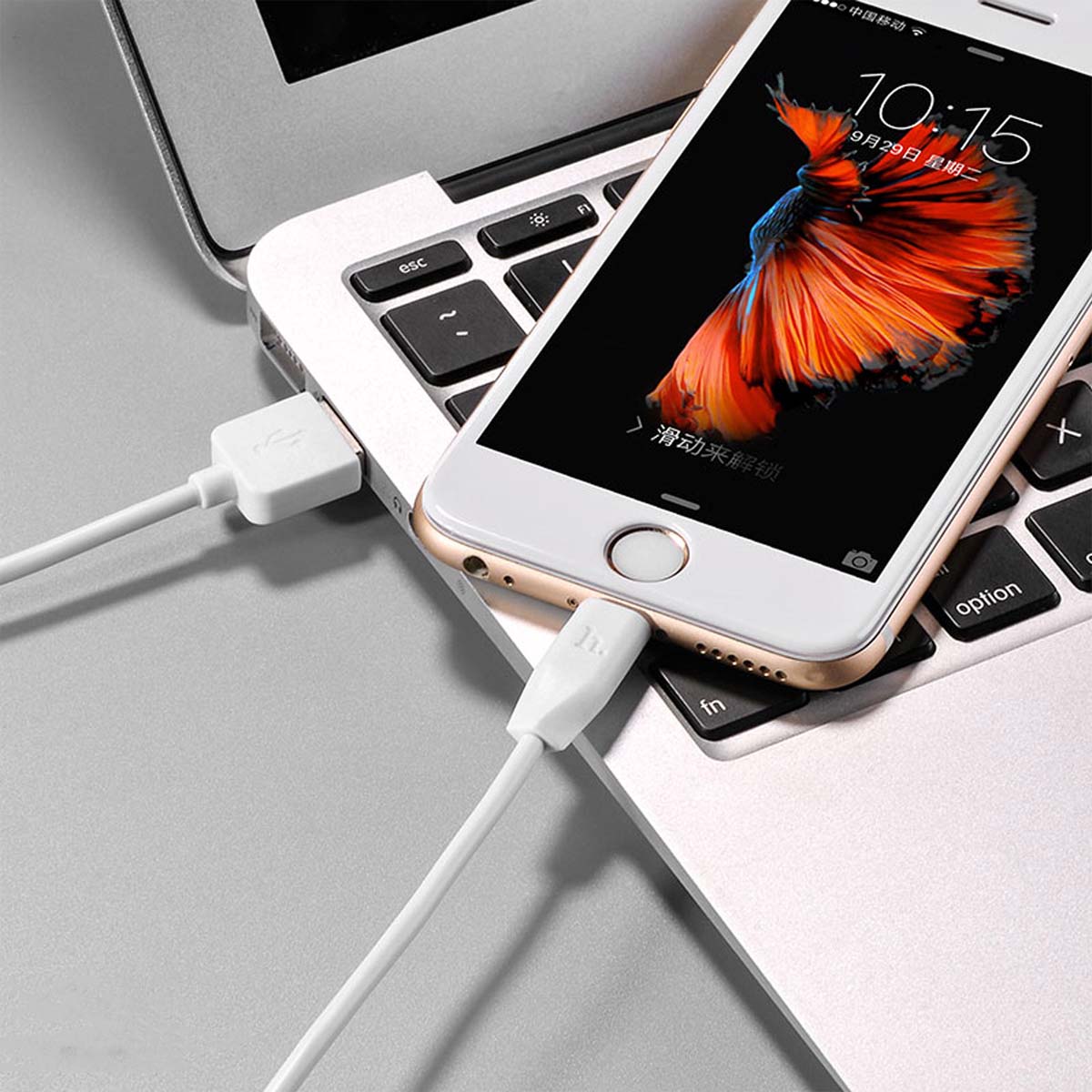 Кабель HOCO X1 Rapid APPLE Lightning 8 pin, 2.4A, длина 3 метра, цвет белый