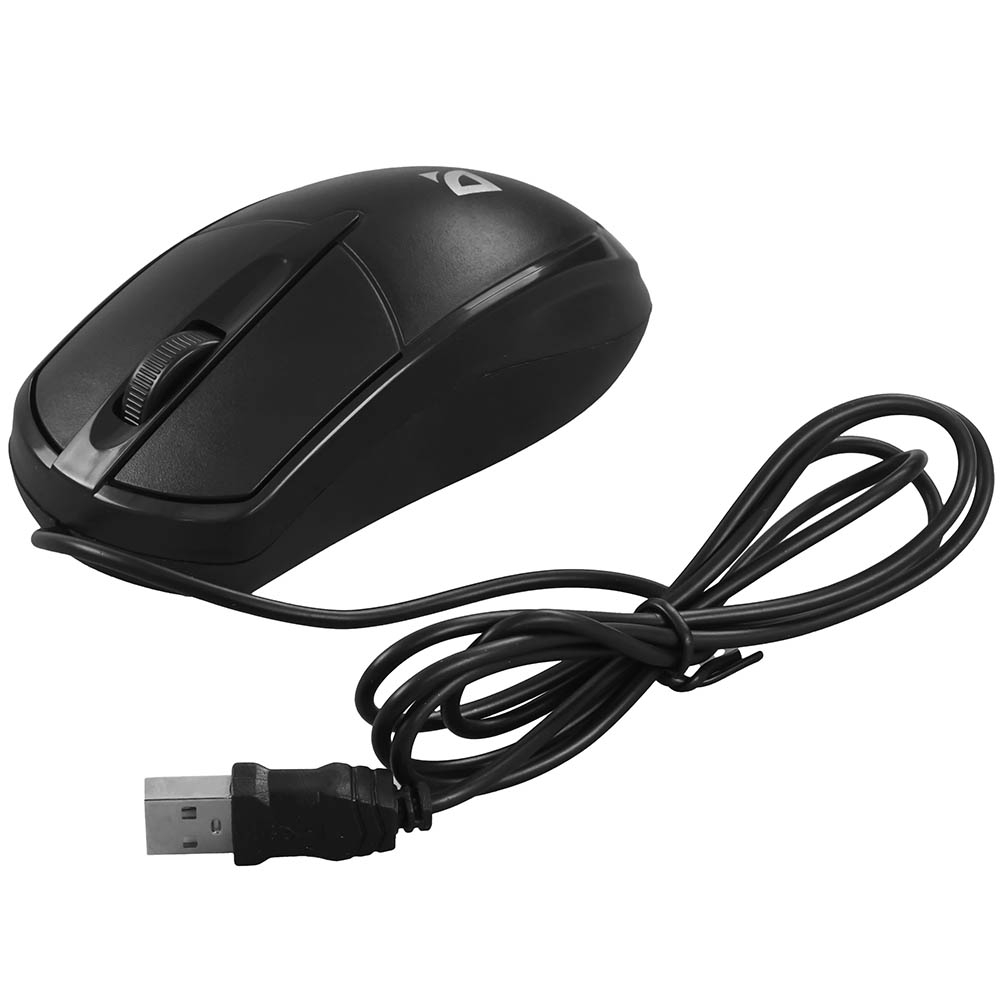 Мышь проводная DEFENDER Trace MB-989, 1000 dpi, оптическая, USB, цвет черный