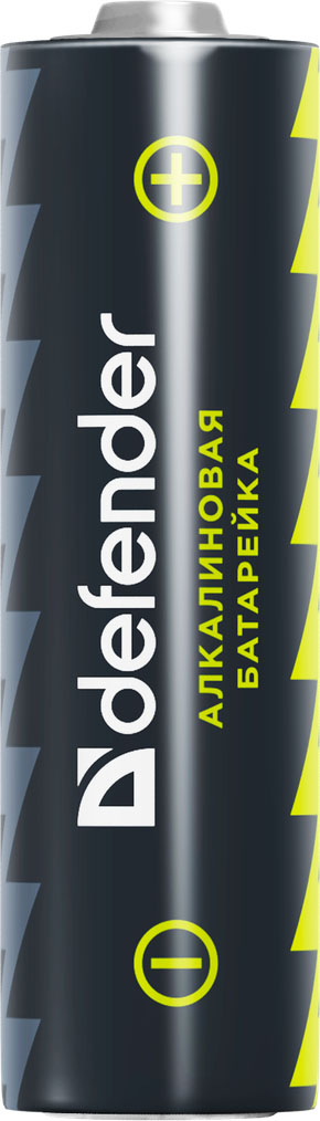 Батарейка алкалиновая DEFENDER LR6-4F AA, в пленке 4 шт.