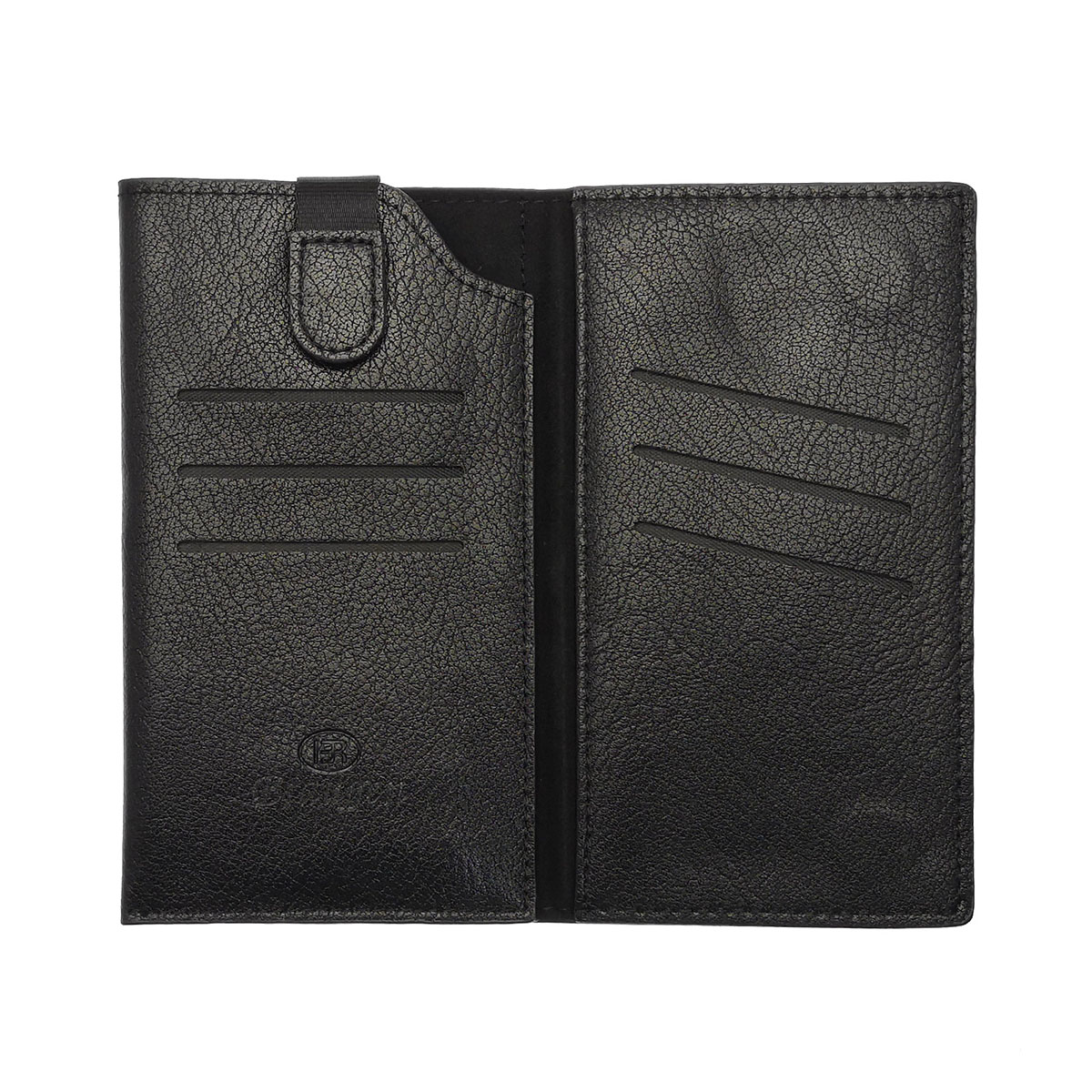 Чехол кошелек универсальный для смартфонов размером 4.7, экокожа, визитница, цвет черный.