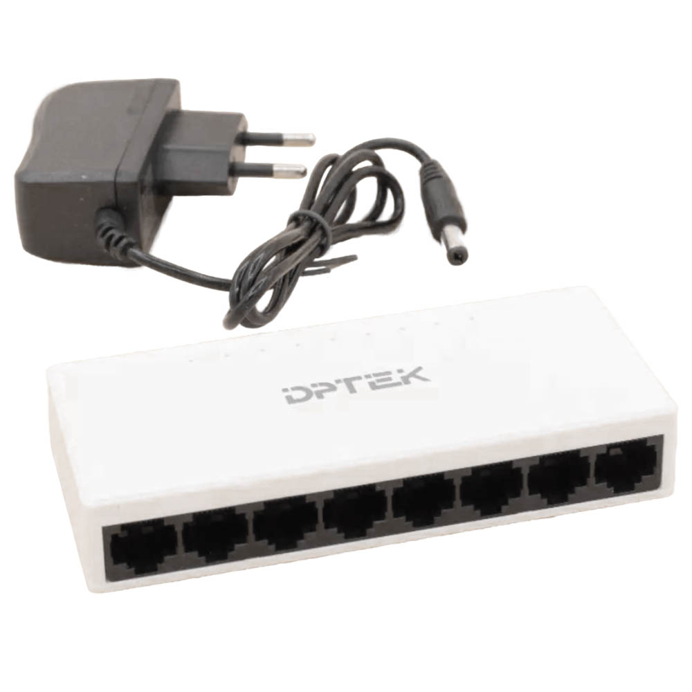 Коммутатор, свитч DPTEK DK2000-108F-M, 8 портов, 10/100Mbps, цвет белый