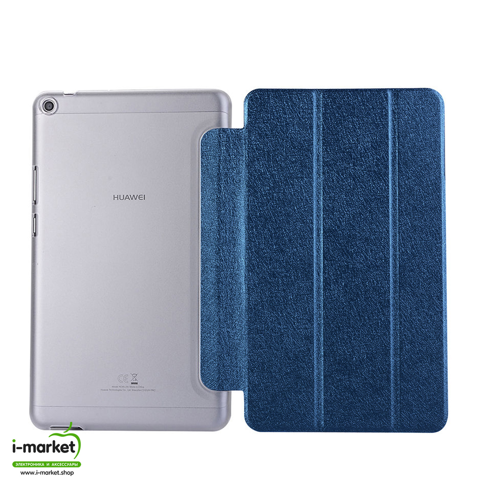 Чехол книжка Trans Cover для HUAWEI MediaPad T3 (KOB-L09, KOB-W09), диагональ 8.0", цвет темно синий