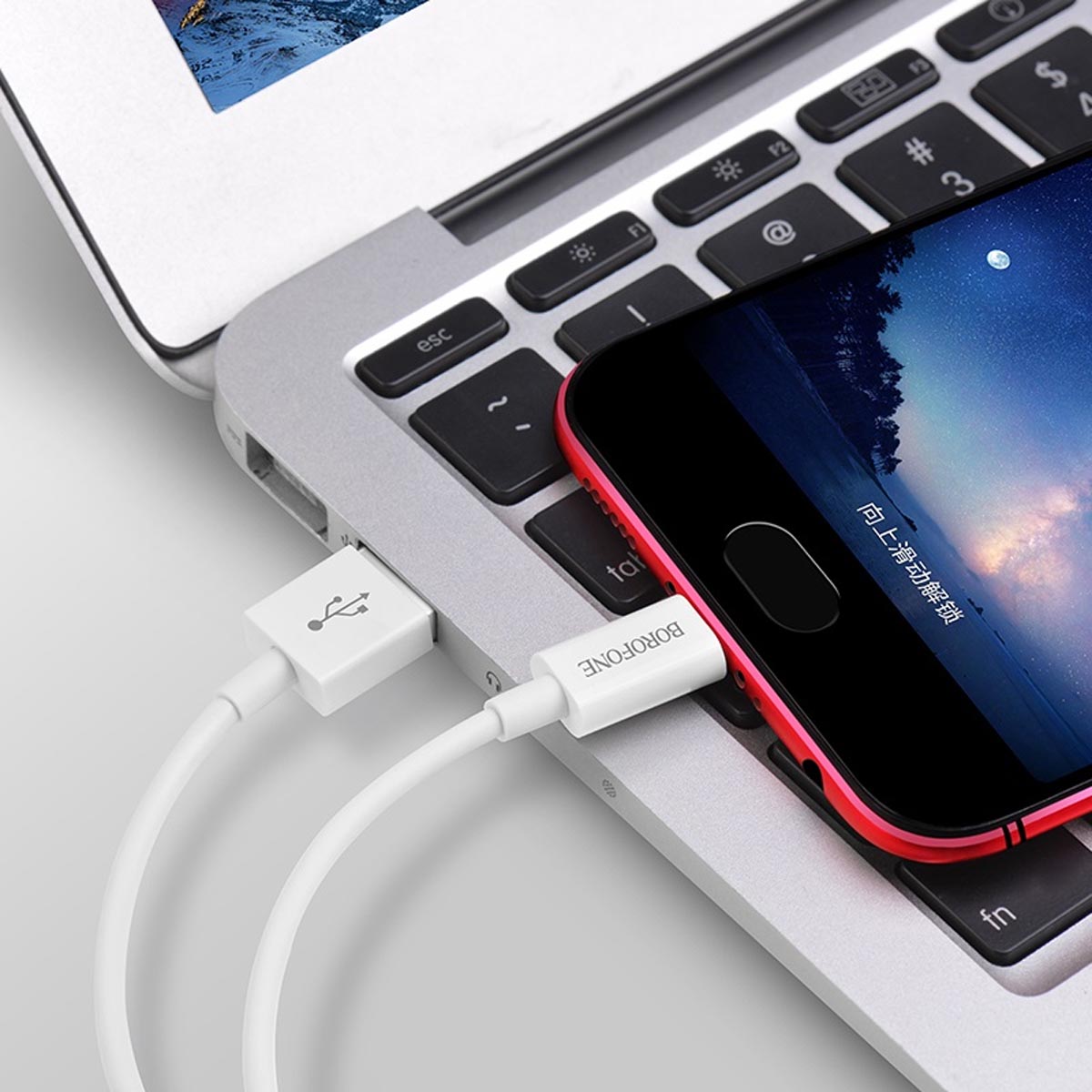 Кабель BOROFONE BX22 Bloom Micro USB, 2.4А, длина 1 метр, силикон, цвет белый