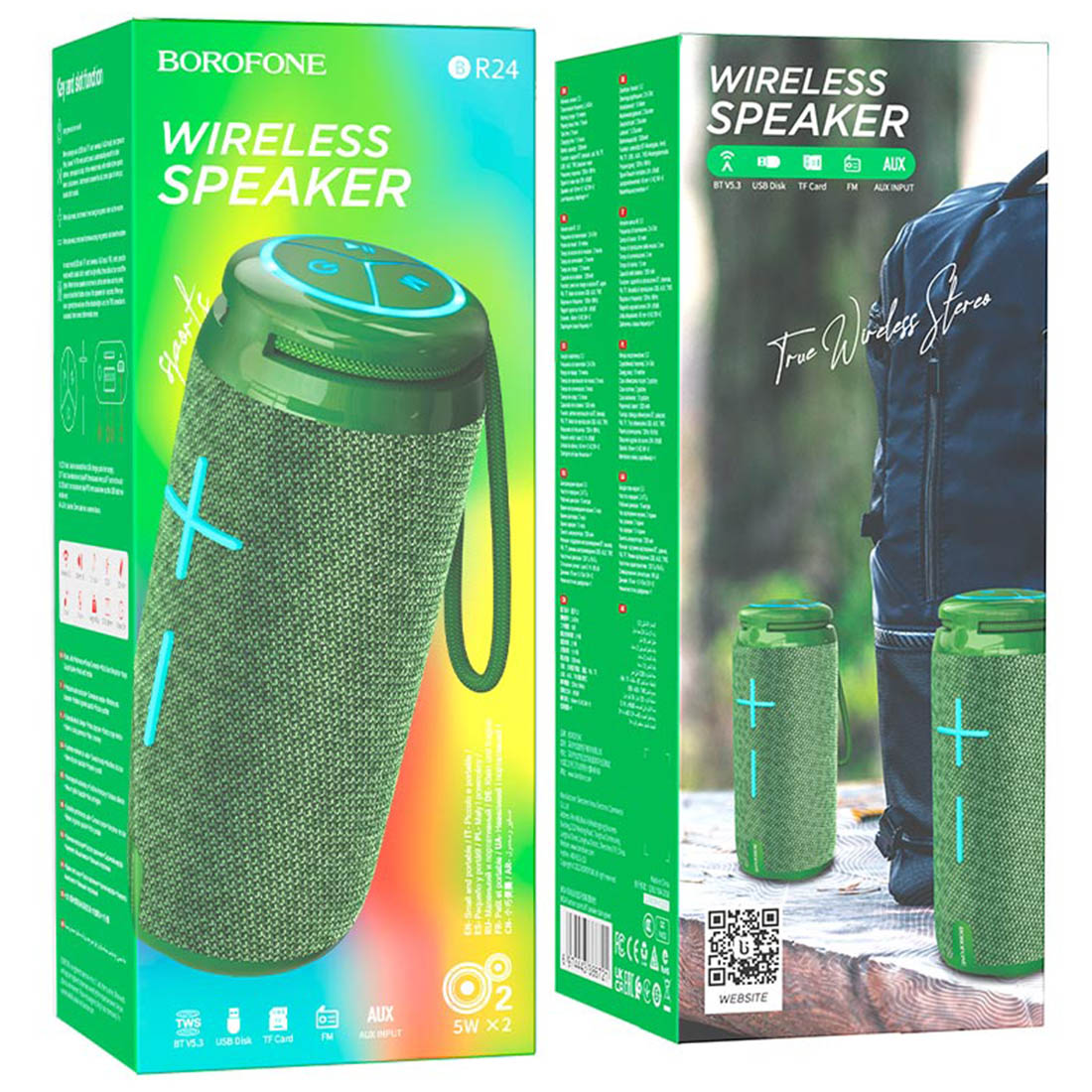 Портативная колонка BOROFONE BR24 Fashinon, цвет темно зеленый
