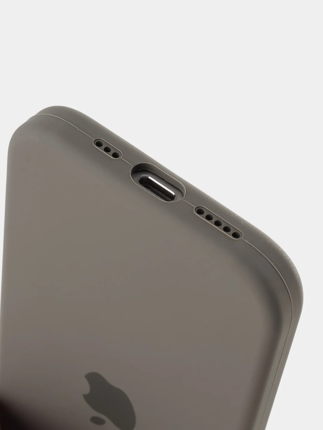 Чехол накладка Silicone Case для APPLE iPhone 11, L-ogo, силикон, бархат, цвет темно серый