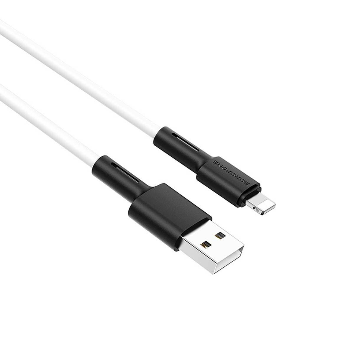 Кабель BOROFONE BX31 Soft Silicone Lightning 8 pin, длина 1 метр, цвет белый