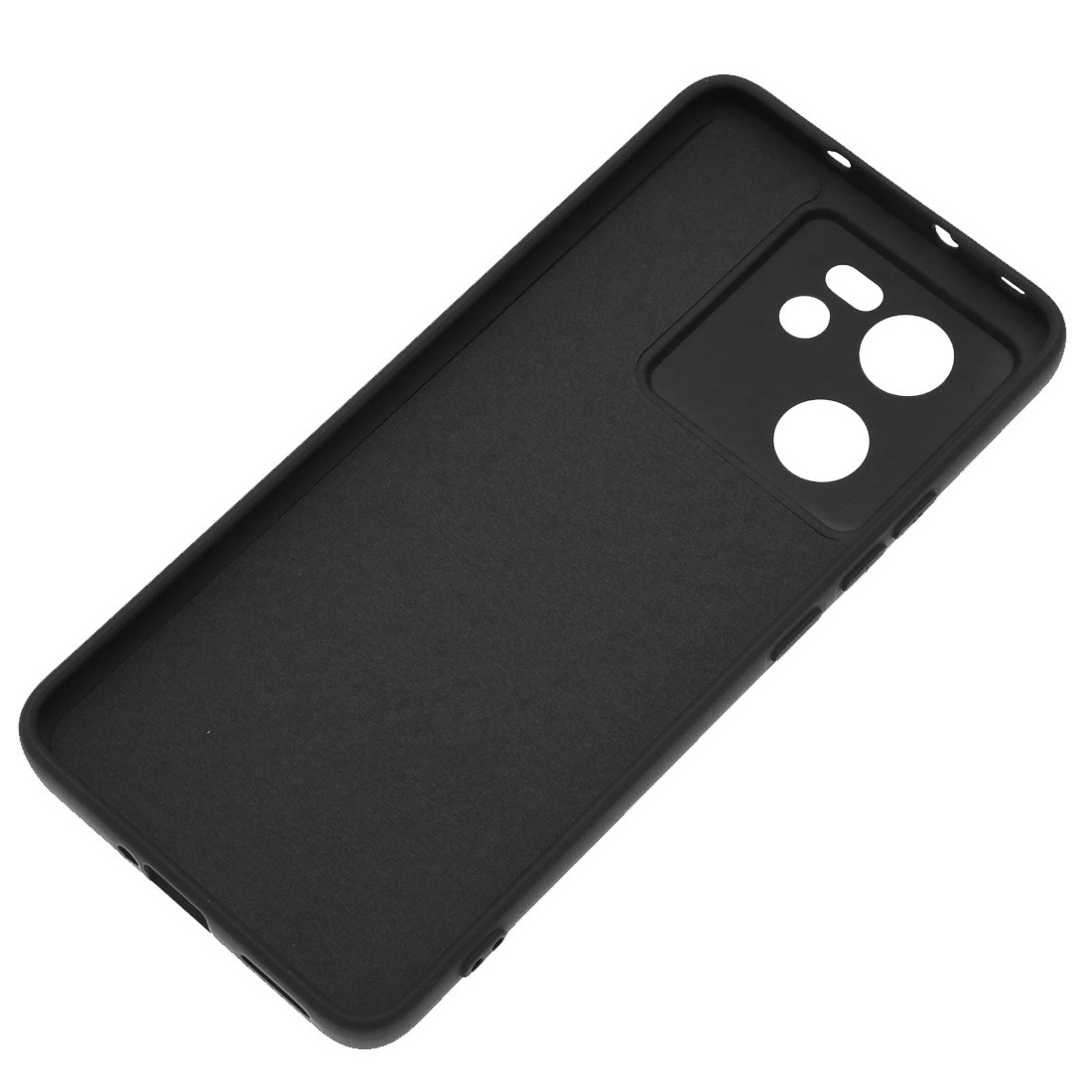 Чехол накладка Silicon Cover для XIAOMI 13T, XIAOMI 13T Pro, защита камеры, силикон, бархат, цвет черный