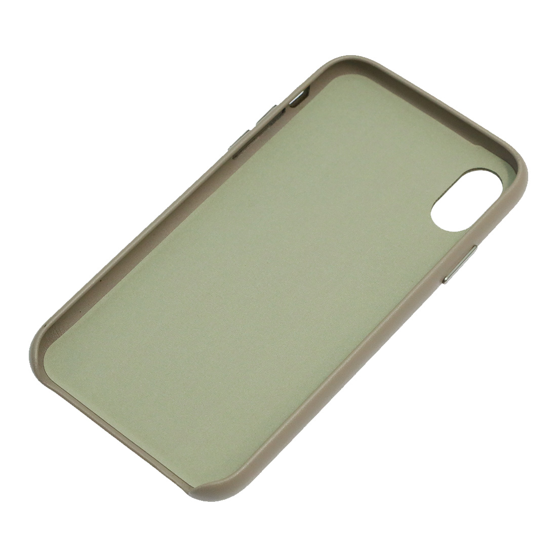 Чехол накладка Leather Case для APPLE iPhone XR, силикон, бархат, экокожа, цвет светло серый
