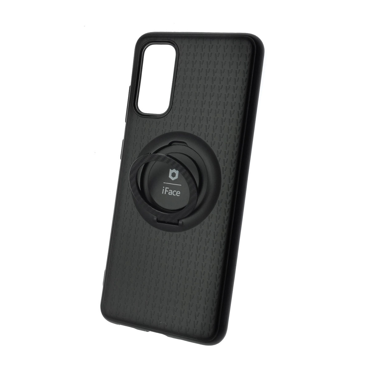 Чехол накладка iFace для SAMSUNG Galaxy S20FE (SM-G780), силикон, металл, кольцо держатель, цвет черный