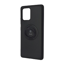 Чехол накладка iFace для SAMSUNG Galaxy A91 2020, S10 Lite (SM-G770), силикон, кольцо держатель, цвет черный.