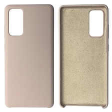 Чехол накладка Silicon Cover для SAMSUNG Galaxy S20FE, силикон, бархат, цвет розовый песок