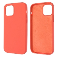 Чехол накладка Silicon Case для APPLE iPhone 12, iPhone 12 Pro, силикон, бархат, цвет коралловый