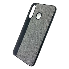Чехол накладка для SAMSUNG Galaxy A20 (SM-A205), A30 (SM-A305), A50 (SM-A505), силикон, комбинированный, цвет черный серый.
