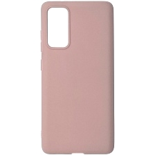 Чехол накладка GPS для SAMSUNG Galaxy S20FE (SM-G780), силикон, матовый, цвет бледно розовый