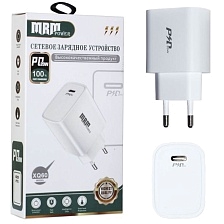 СЗУ (Сетевое зарядное устройство) MRM XQ60, 20W, USB Type C, цвет белый
