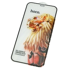 Защитное стекло 5D HOCO G9 для APPLE iPhone 12, iPhone 12 Pro, цвет окантовки черный