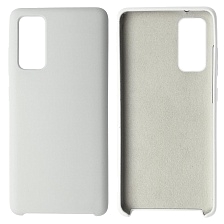 Чехол накладка Silicon Cover для SAMSUNG Galaxy S20FE, силикон, бархат, цвет белый