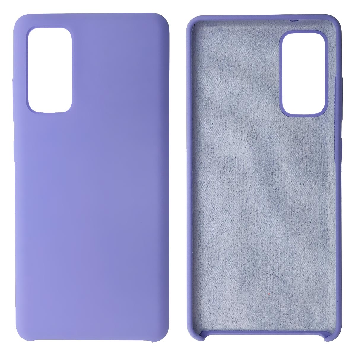 Чехол накладка Silicon Cover для SAMSUNG Galaxy S20FE, силикон, бархат, цвет сиреневый