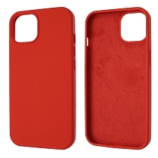 Чехол накладка Silicon Case для APPLE iPhone 13 (6.1), силикон, бархат, цвет красный