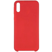 Чехол накладка Silicon Cover для SAMSUNG Galaxy M10, силикон, бархат, цвет красный