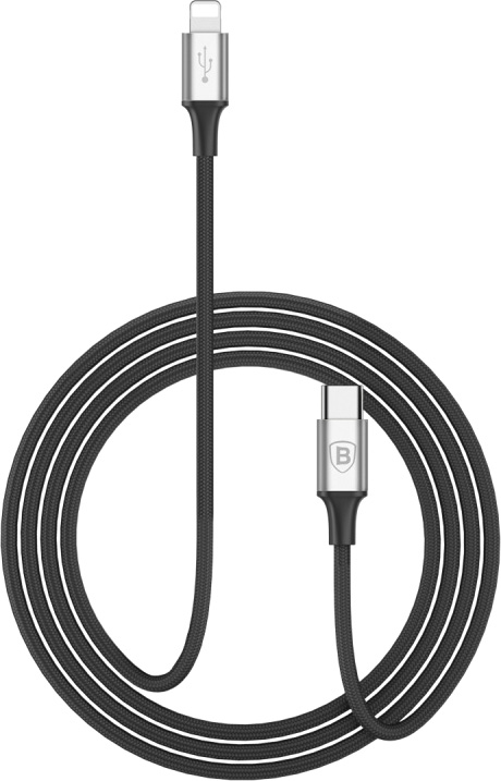 Дата-кабель "Baseus" Rapid Series Type-C - Lightning Apple 1.2M цвет серебристо-чёрный.