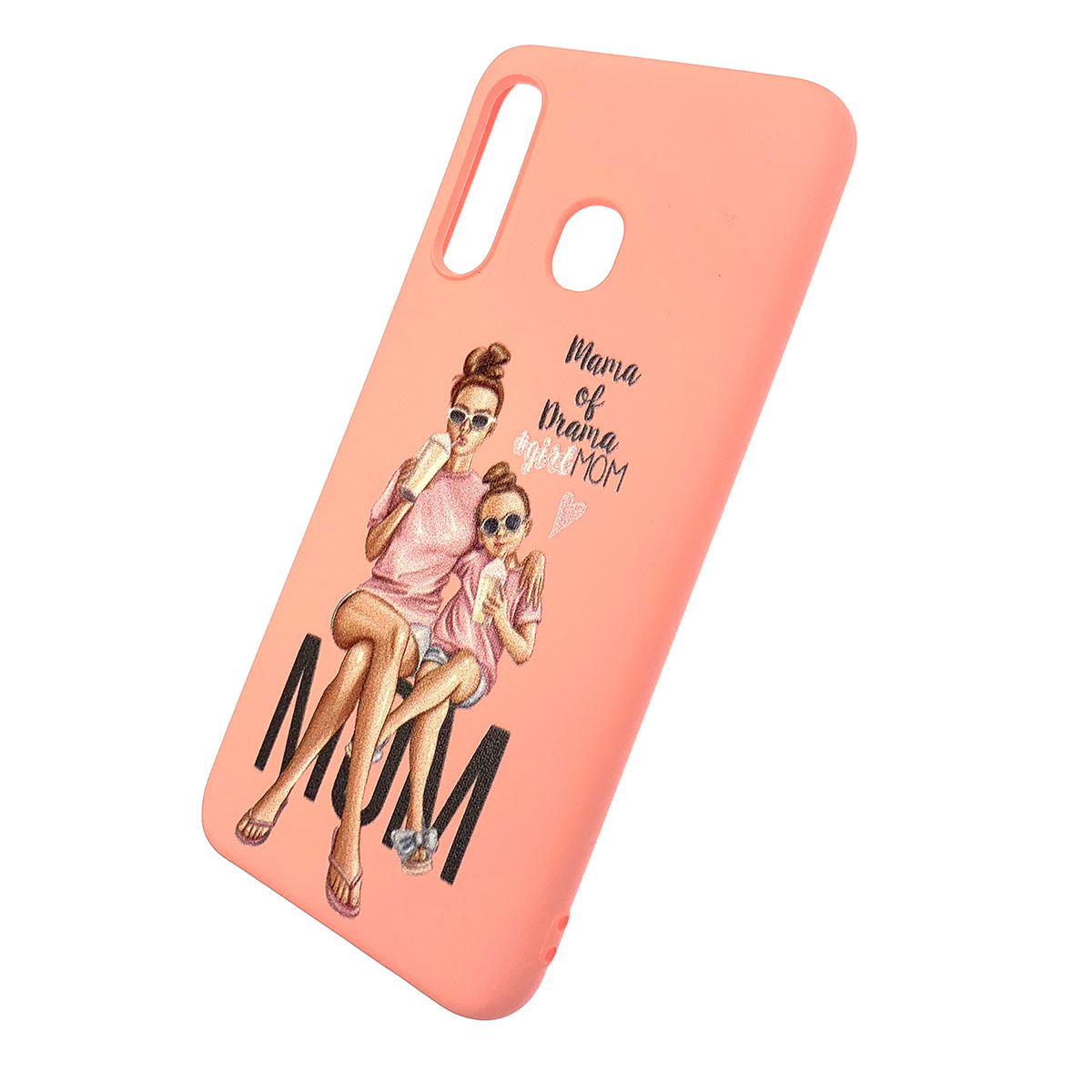 Чехол накладка для SAMSUNG Galaxy A20 (SM-A205), A30 (SM-305), силикон, рисунок Mama of Drama Girl MOM