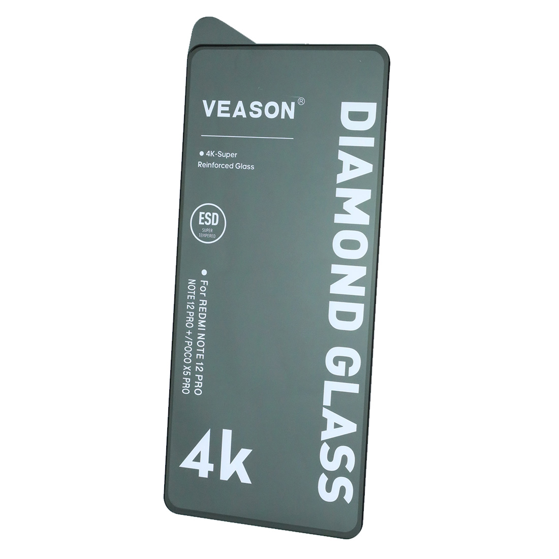 Защитное стекло VEASON Diamond Glass для XIAOMI Redmi Note 12 Pro, Redmi Note 12 Pro Plus, POCO X5 Pro, цвет окантовки черный