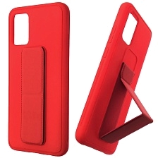 Чехол накладка L NANO для SAMSUNG Galaxy A02S (SM-A025F), силикон, держатель, цвет красный