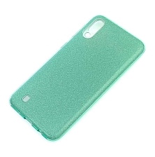 Чехол накладка Shine для SAMSUNG Galaxy M10 (SM-M105), силикон, блестки, цвет зеленый.