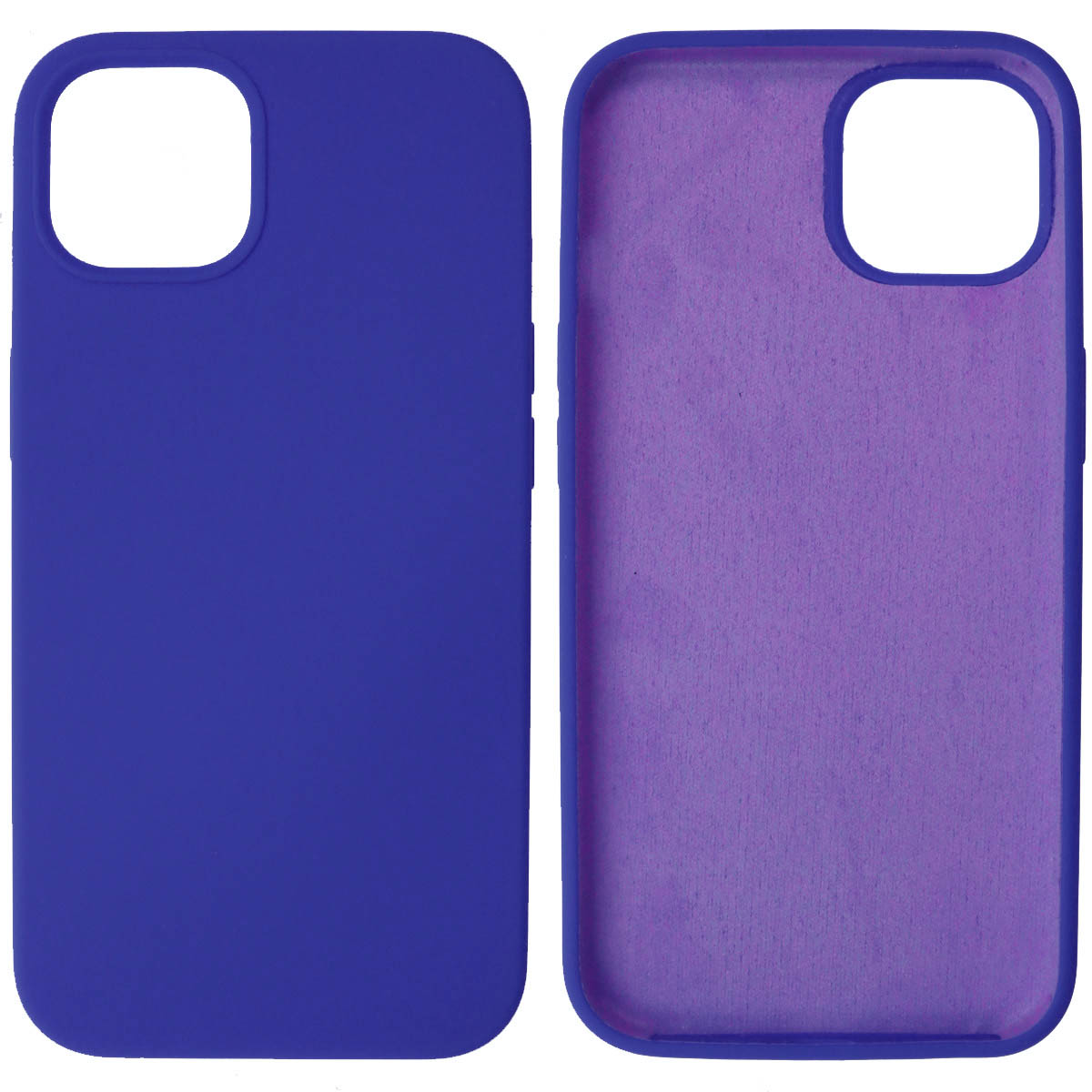 Чехол накладка Silicon Case для APPLE iPhone 13 (6.1), силикон, бархат, цвет космически синий