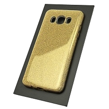 Чехол накладка Shine для SAMSUNG Galaxy J5 2016 (SM-J510), силикон, блестки, цвет золотистый