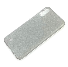 Чехол накладка Shine для SAMSUNG Galaxy M10 (SM-M105), силикон, блестки, цвет серебристый.
