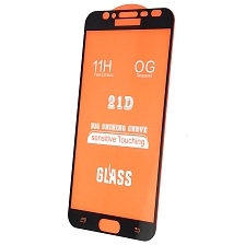 Защитное стекло 21D для SAMSUNG Galaxy J7 2016 (SM-J710), цвет окантовки черный