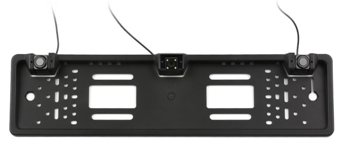 Рамка для номера H100 с камерой заднего вида + парктроник (125° градусов).
