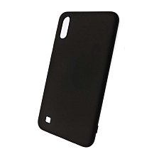 Чехол накладка для SAMSUNG Galaxy A10 (SM-A105), силикон, цвет черный