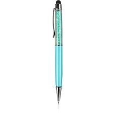 Ручка стилус для телефонов и планшетов, со стразами, цвет голубой