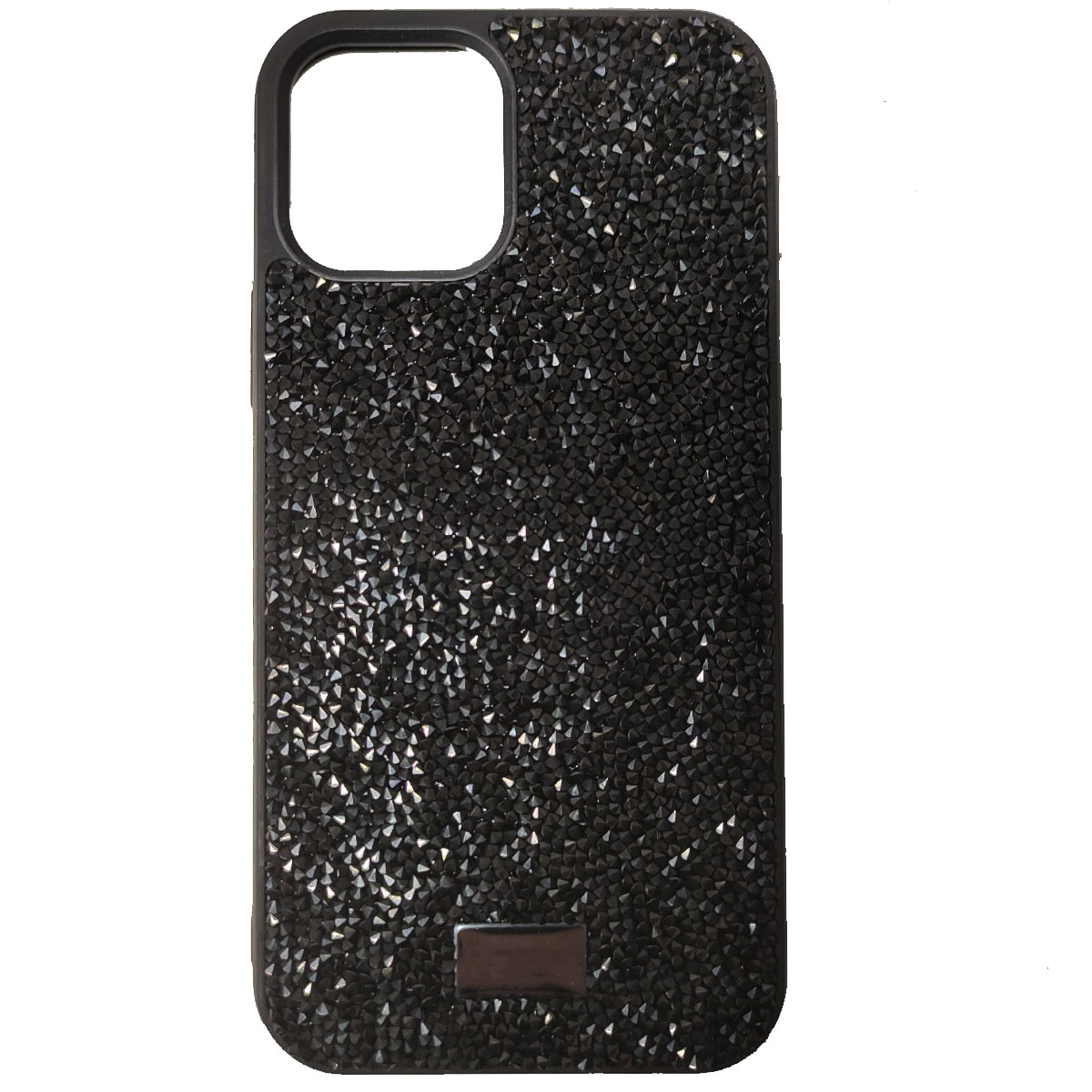 Чехол накладка для APPLE iPhone 12 (6.1"), iPhone 12 Pro (6.1"), стразы, цвет черный