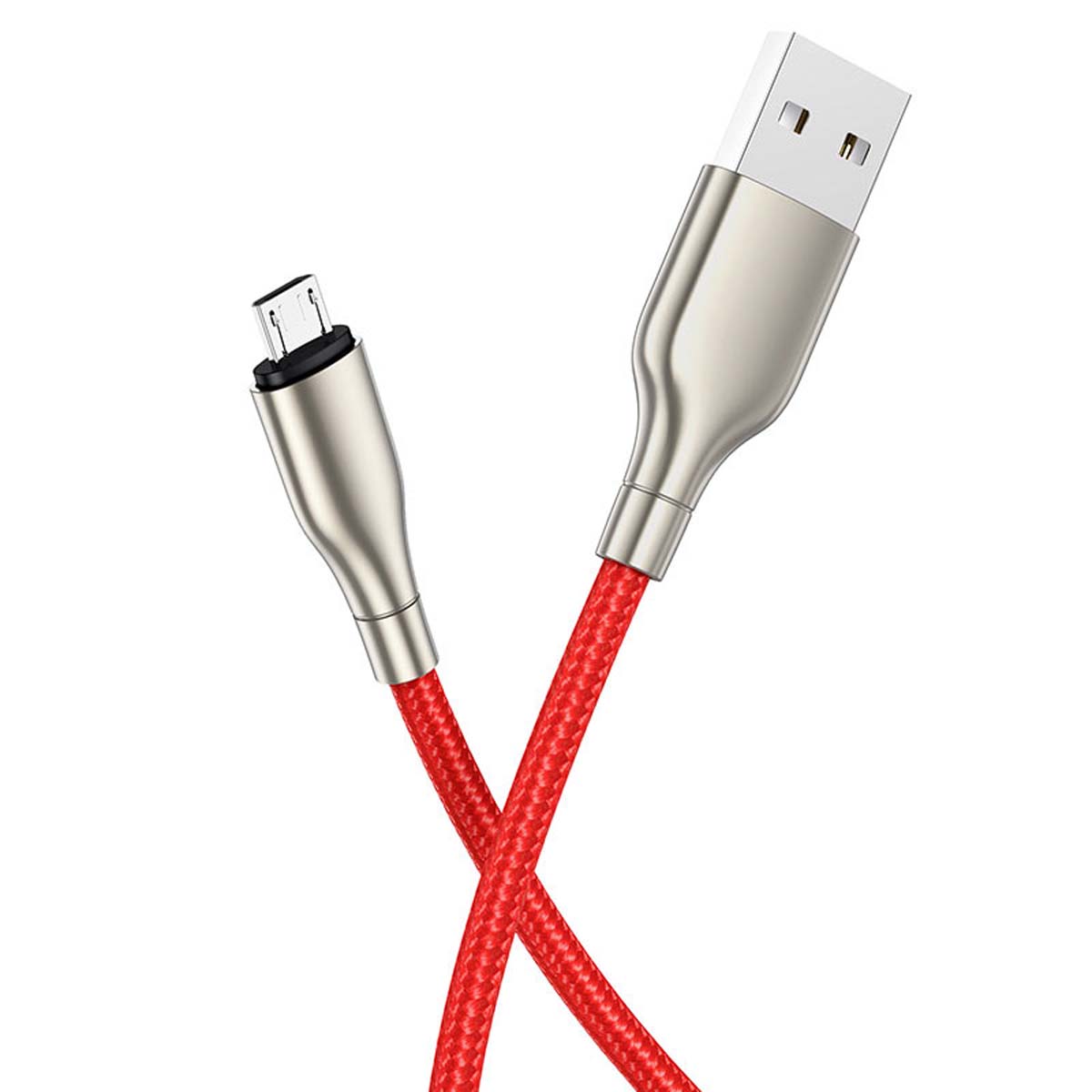 Кабель BOROFONE BX45 Fast Micro USB, 2.4А, длина 1 метр, силикон, нейлоновое армирование, цвет красный
