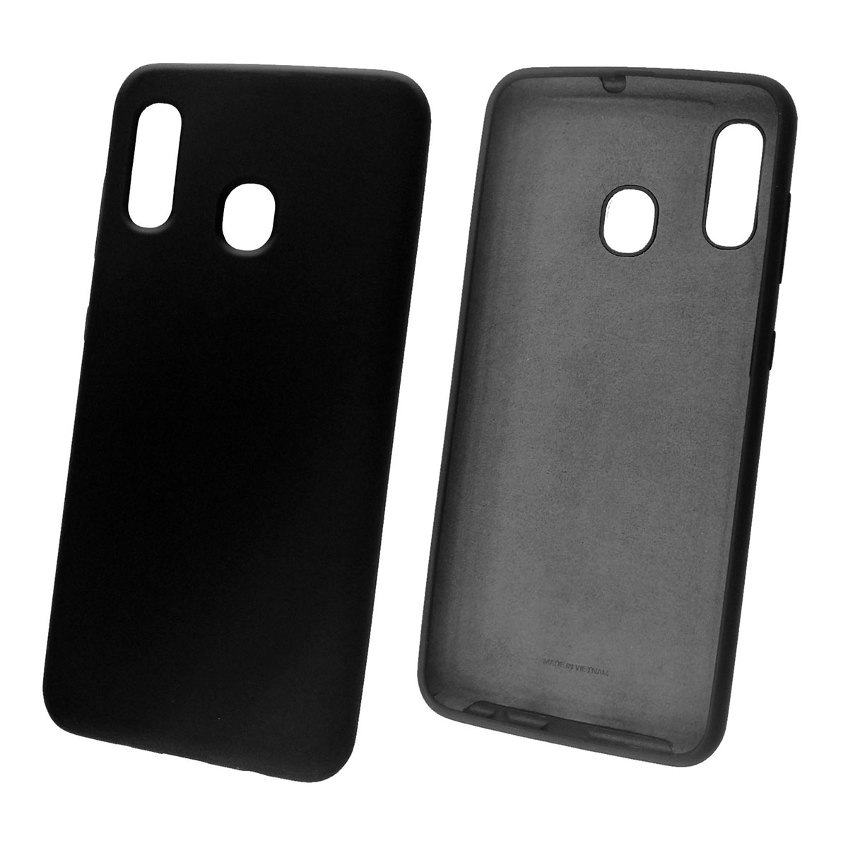Чехол накладка Silicon Cover для SAMSUNG Galaxy A30 (SM-A305), силикон, бархат, цвет черный.