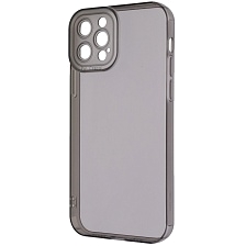 Чехол накладка CATEYES для APPLE iPhone 12 Pro (6.1"), защита камеры, силикон, цвет прозрачно черный