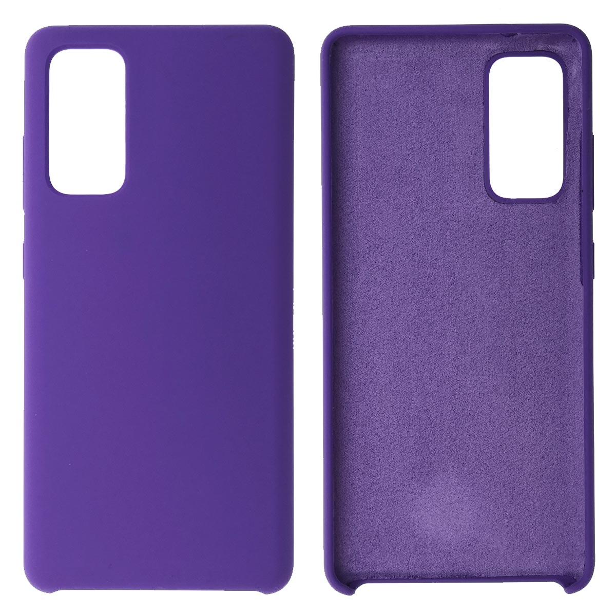 Чехол накладка Silicon Cover для SAMSUNG Galaxy S20FE, силикон, бархат, цвет фиолетовый