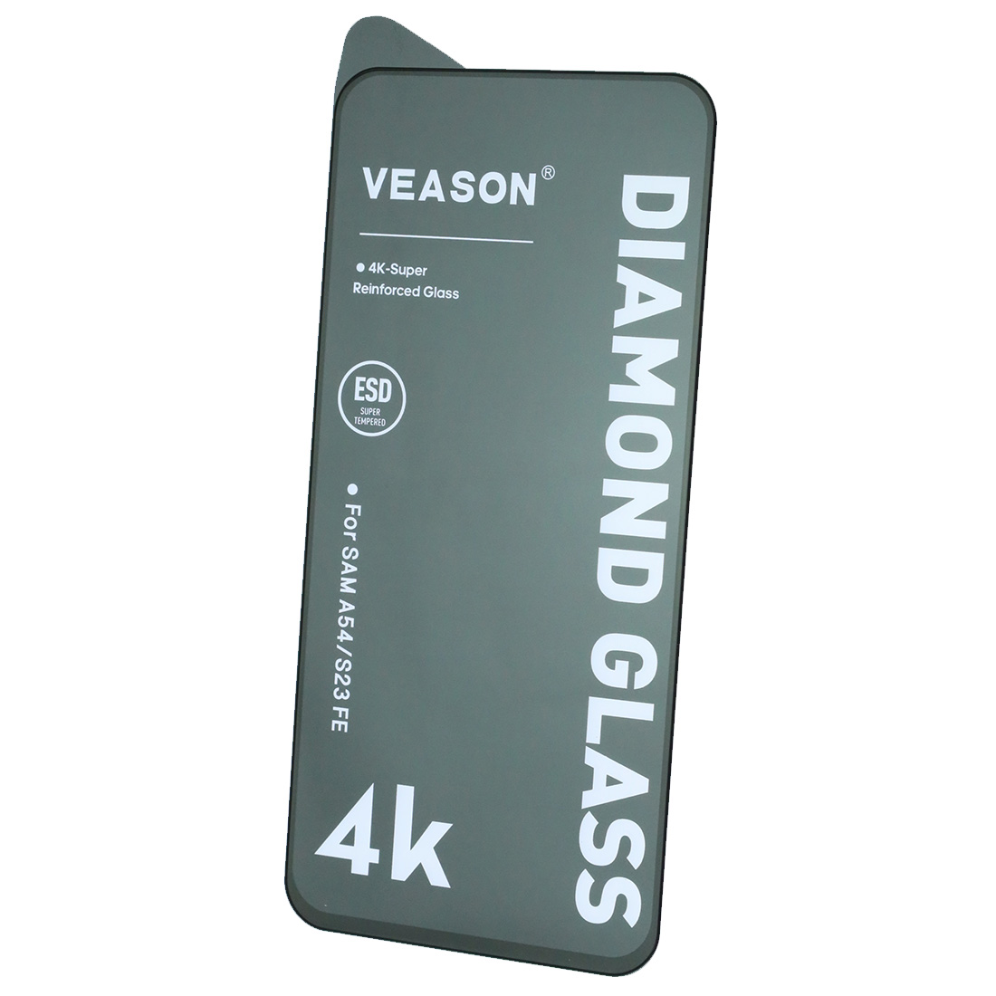 Защитное стекло VEASON Diamond Glass для SAMSUNG Galaxy A54, S23 FE, цвет окантовки черный