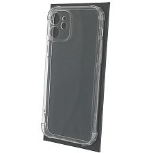Чехол накладка для APPLE iPhone 12 (6.1"), противоударный, защита камеры, силикон, цвет прозрачный