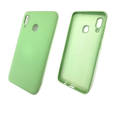 Чехол накладка Soft Touch для SAMSUNG Galaxy A20 (SM-A205), A30 (SM-A305), силикон, цвет фисташковый.