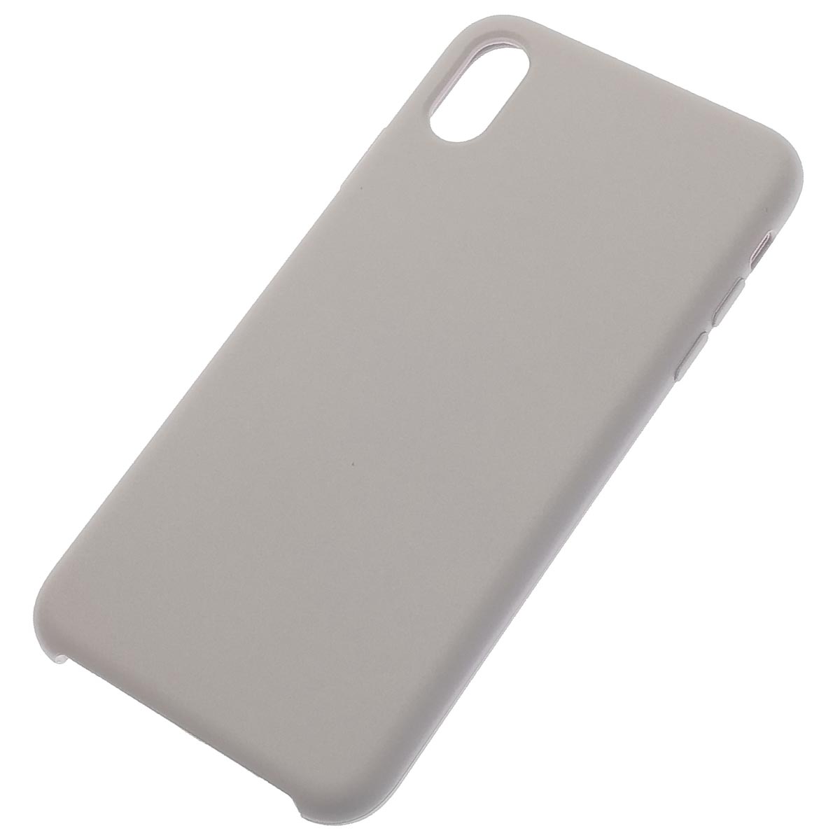 Чехол накладка Silicon Case для APPLE iPhone XS MAX, силикон, бархат, цвет бежевый