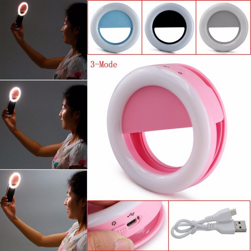Led вспышка для селфи Selfie Ring Light RK-14 цвет черный.