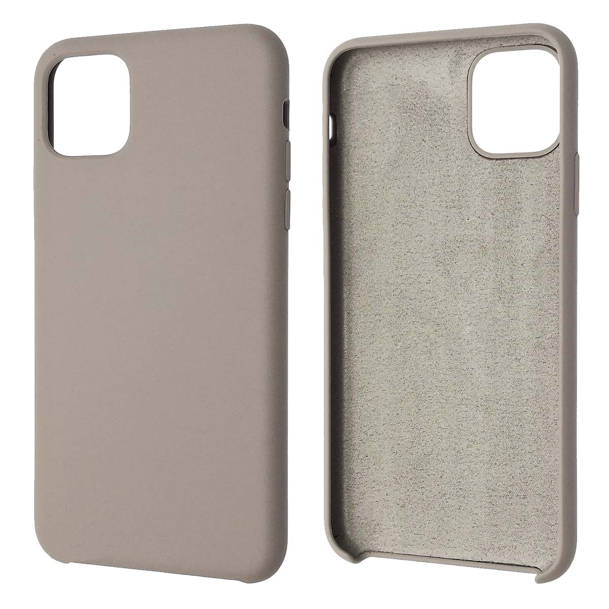 Чехол накладка Silicon Case для APPLE iPhone 11 Pro MAX 2019, силикон, бархат, цвет темно серый