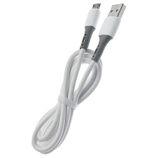 Кабель MRM MR39m Micro USB, 2.4А, силикон, длина 1 метр, цвет белый