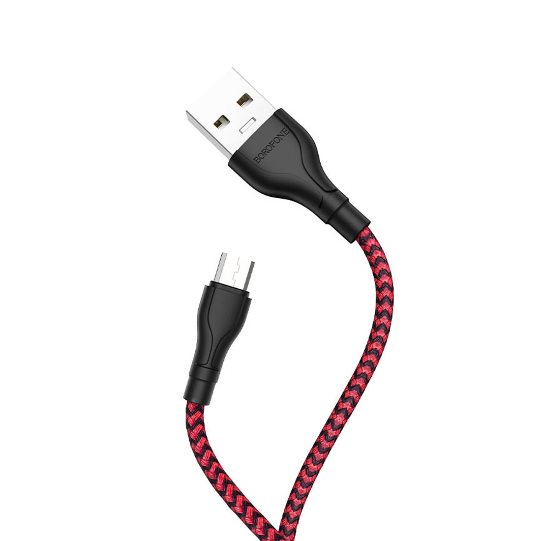 Кабель BOROFONE BX39 Beneficial Micro USB, 2.4A, длина 1 метр, цвет черно красный