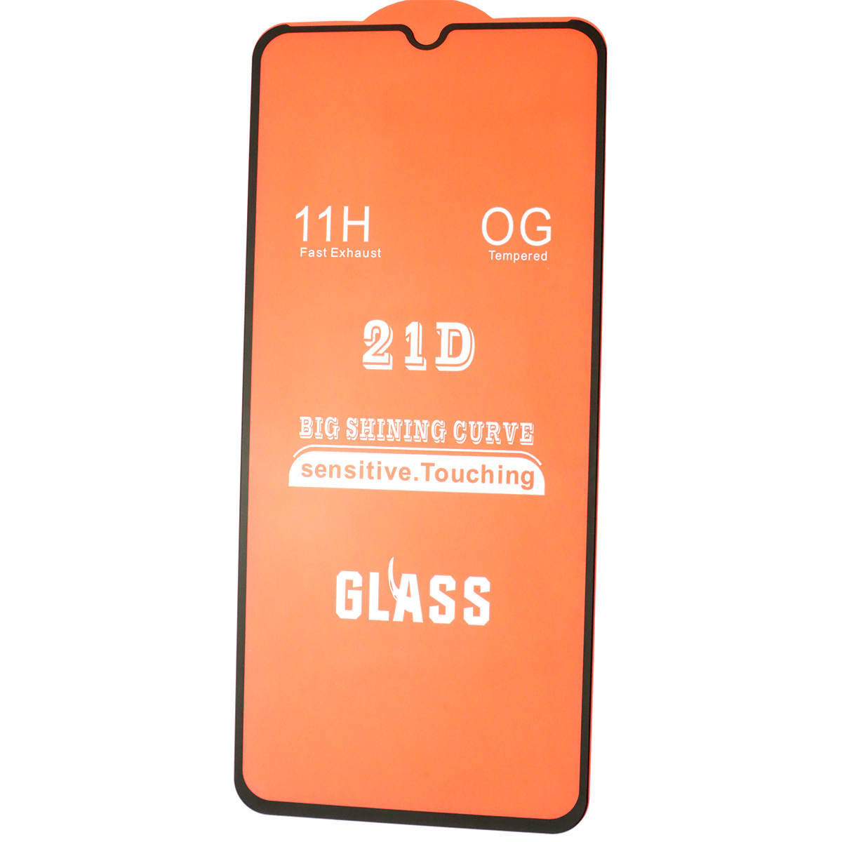 Защитное стекло 21D для INFINIX HOT 8, цвет окантовки черный